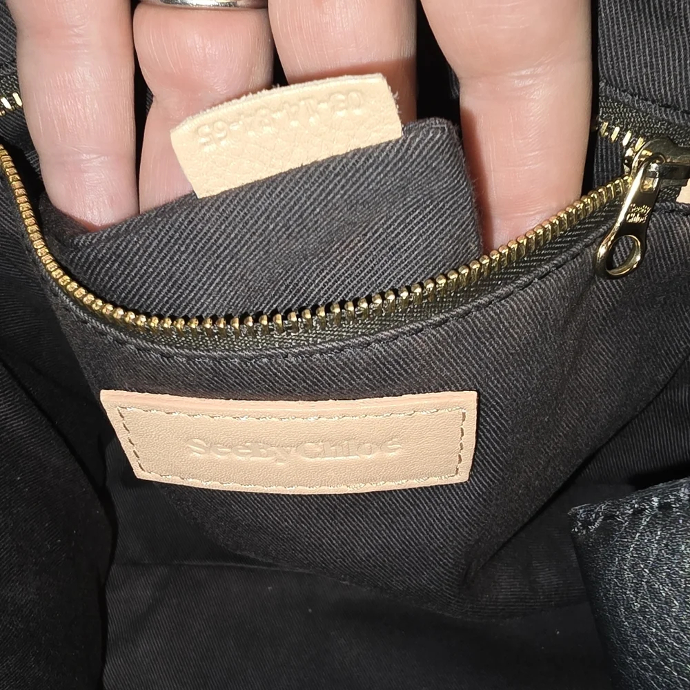 See By Chloe Black and Cream Tote Bag